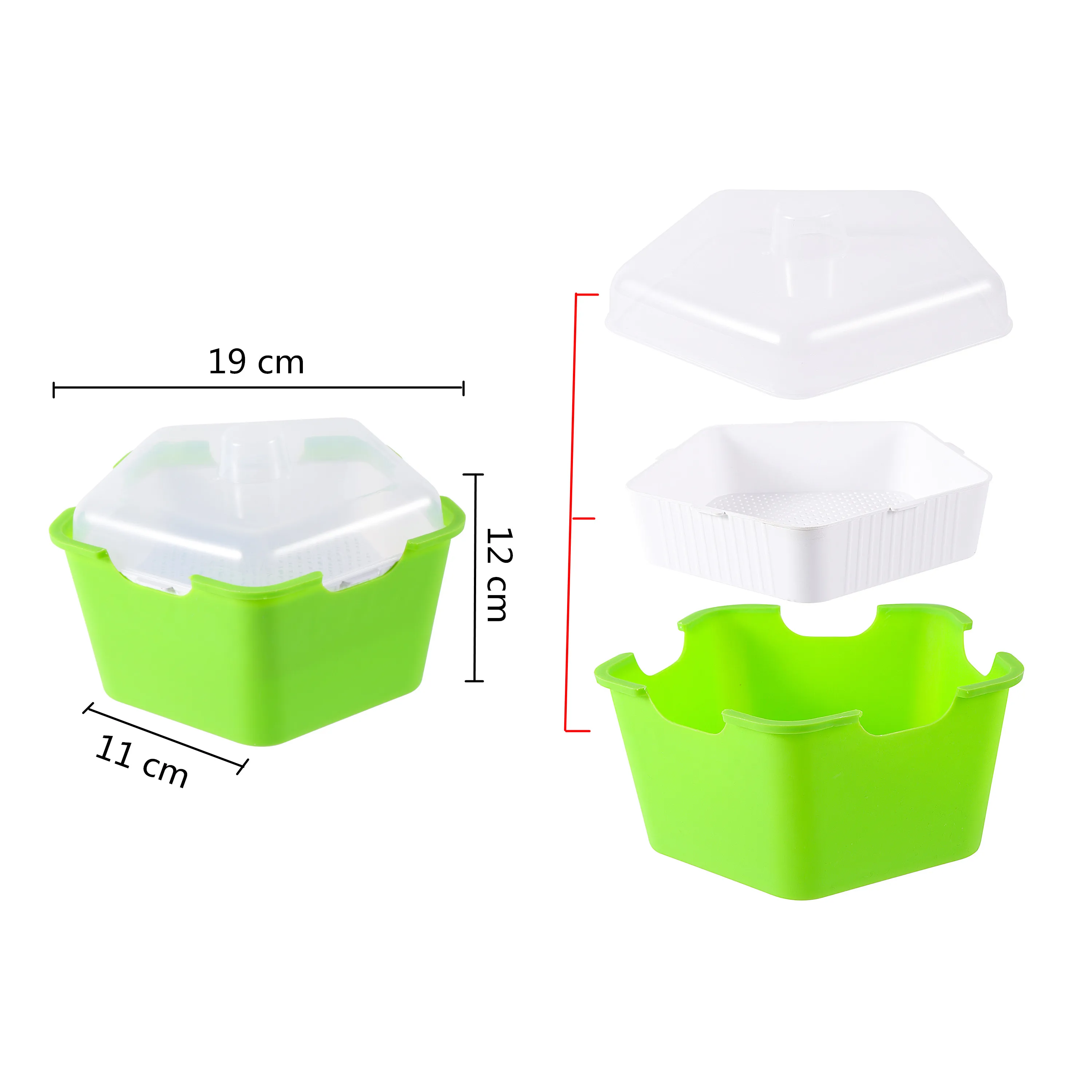 Пятиугольный пластиковый Sprout посадочный горшок Box поднос для рассады гороха