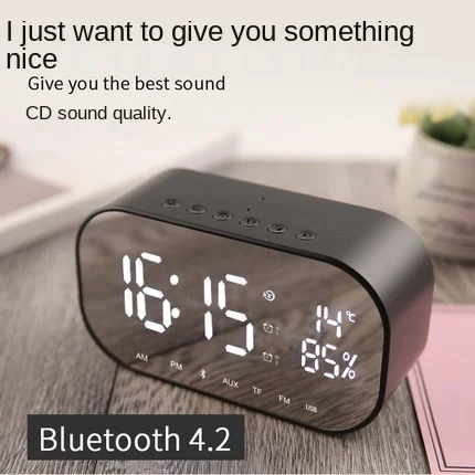 

2021 New Mini Cannon Subwoofer Alarm Clock Speaker Stereo Wireless Bluetooth Subwoofer Bluetooth Super Handsome
