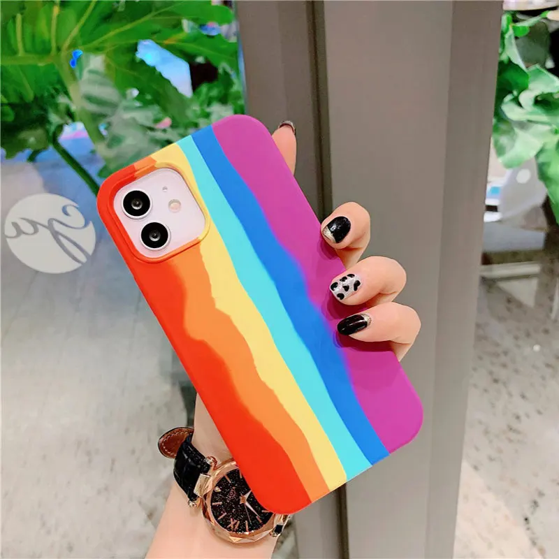 

Luxury Cartoons Shockproof Silicone Case For iPhone 11 X Xr Xs Max Case 12 11 Pro Max 8 7 6s Plus SE Liquid Silicone Back Cover