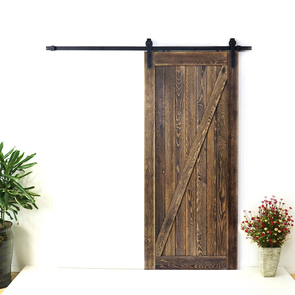 KINMADE 1-1/2in x 42in 84in Carbonized Solid Pine Pre-Drilled DIY Barn Door Sliding Wood | Обустройство дома