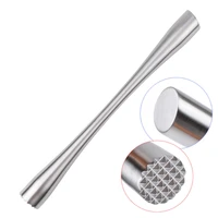 stainless steel cocktail wine tools ice cocktail swizzle stick fruit muddle pestle popsicle sticks crushed ice hammer bar