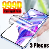 3pcs full cover hydrogel film for xiaomi redmi note 10 9s 9 8 7 pro 9a 8a note 10 pro screen protector mi 10t 9t pro not glass