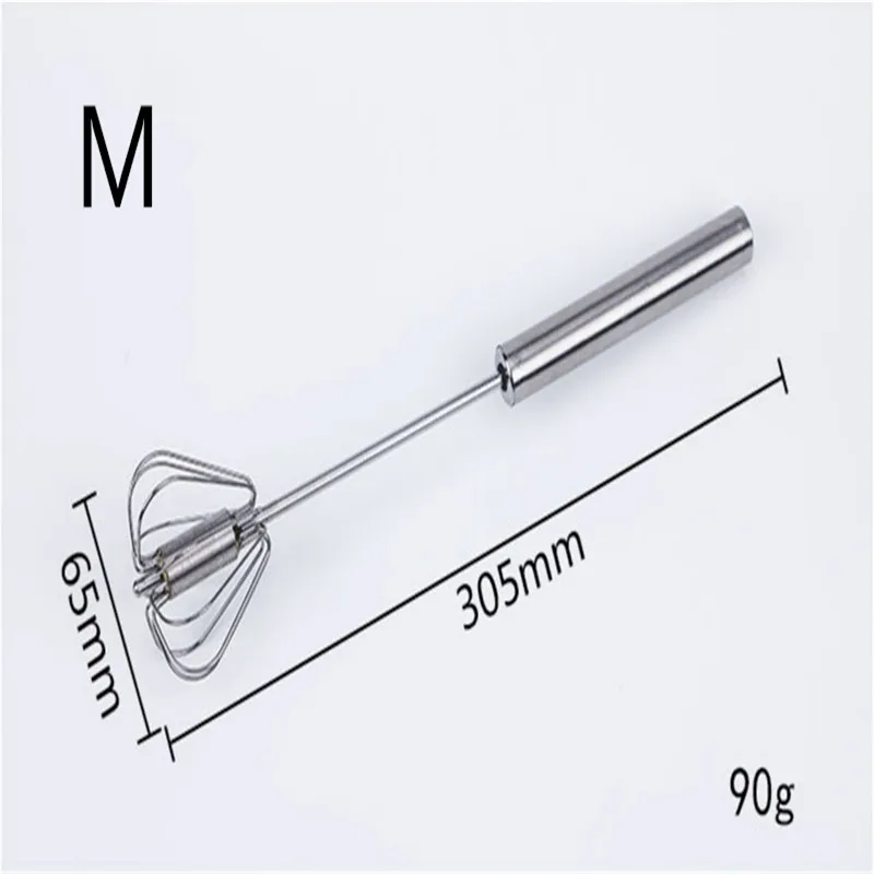 

Kitchen Gadgets Mixer Egg Beater Manual Self Turning Stainless Steel Whisk Hand Blender Egg Cream Stirring Kitchen Accessories