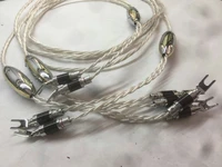 hi end carbon fiber y spade plugs connector hifi audio cd player amplifier cable absolute dream audio speaker cables