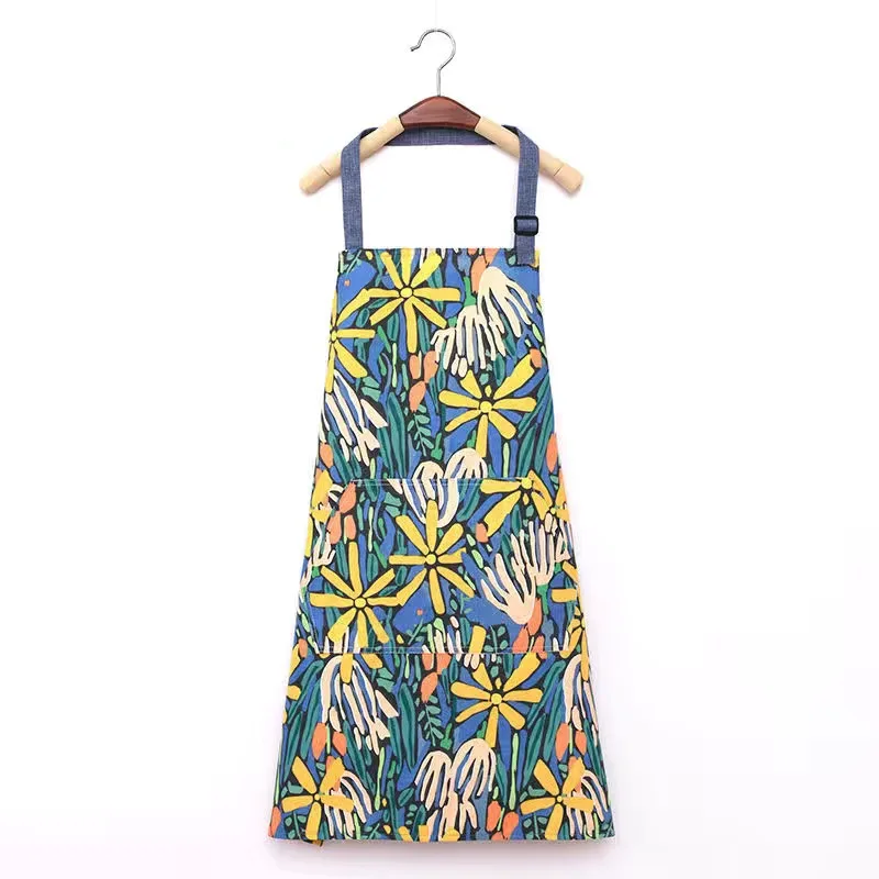 

High Quality Kitchen Aprons for Cooking Adult Bibs Sleeveless Cotton Linen Aprons