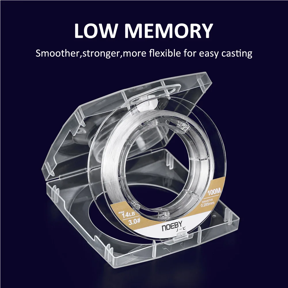 NOEBY Fluorocarbon Fishing Line 4-32lb 100m 150m Leader Leashes Fishing Line Monofilament Wire for Pike Carp Fishing Carbon Line