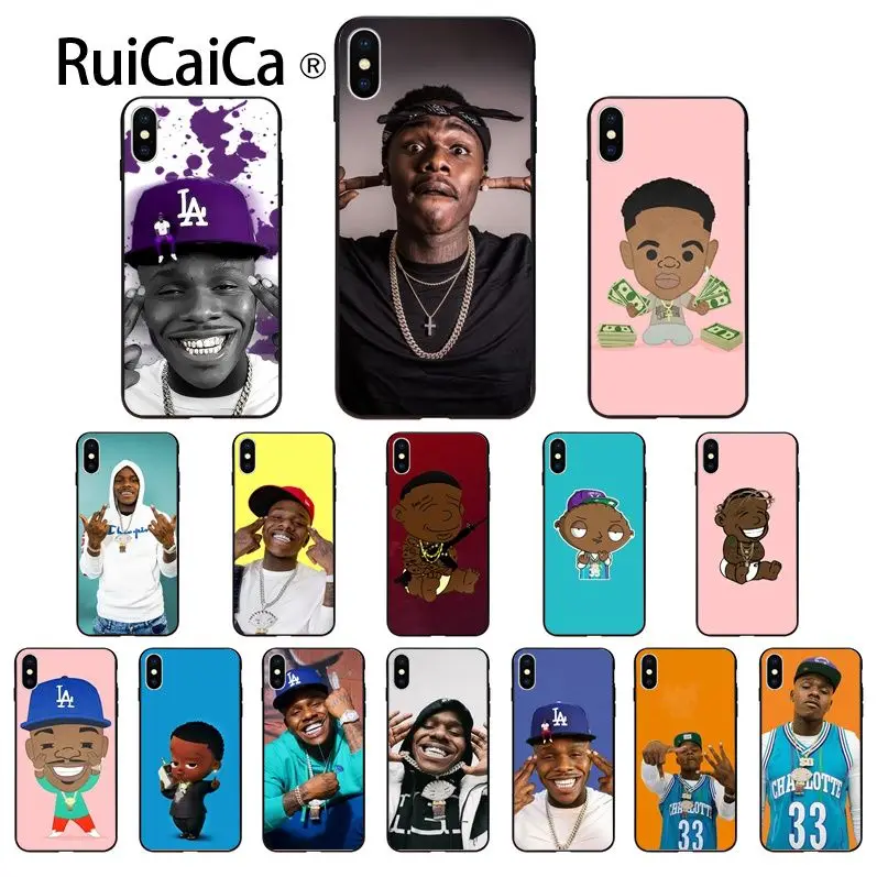 Ruicaica daaby Rapper черный ТПУ Мягкий силиконовый чехол для телефона iPhone X XS MAX 6 6s 7 7plus 8 8Plus