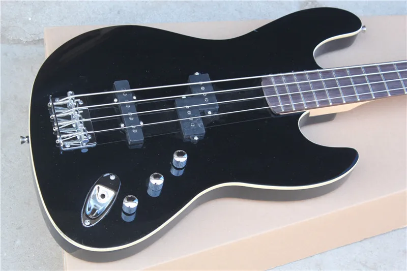 

Free Shipping Top Quality jazz Black 4 String Bass Guitar 114