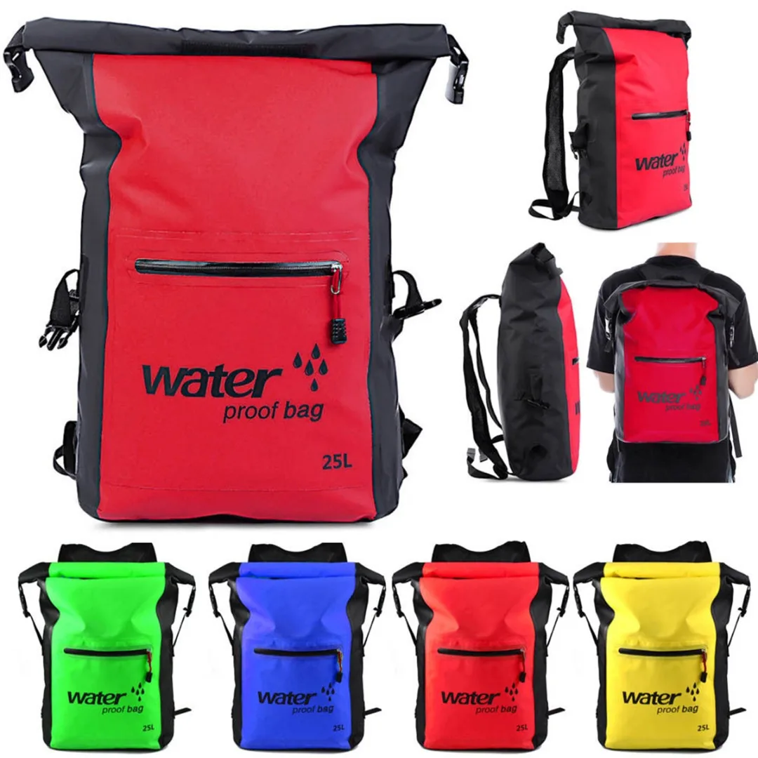Foldable Waterproof Dry Backpack Outdoor Sport Camping Hiking Rafting Diving  Swimming Fishing Bag Travel Storage Sack