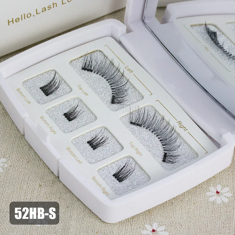 8 шт. 3D Магнитные ресницы норковые полная полоса Накладные с пинцетом двойной