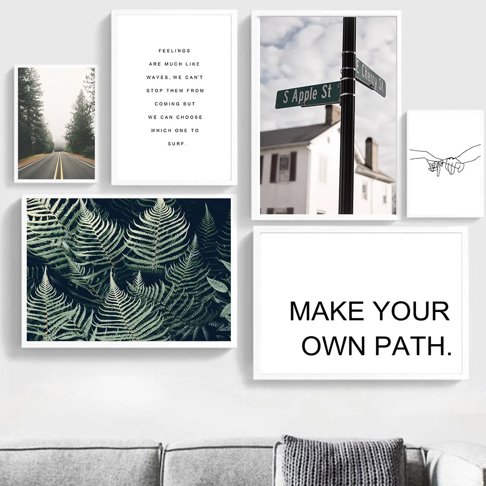 Abstract Painting Poster Quotes Posters And Prints Landscape Print Canvas Pictures Wall For Living Room | Дом и сад