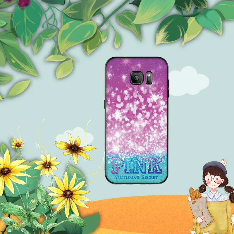 Украшение с фоном Мягкий силиконовый чехол для телефона Samsung Galaxy S6 S8 Edge S7 S9 Plus S10 S10E