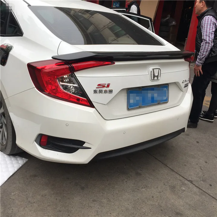 Задний спойлер для 16 Civic задний материал заднее крыло автомобиля без цвета Honda