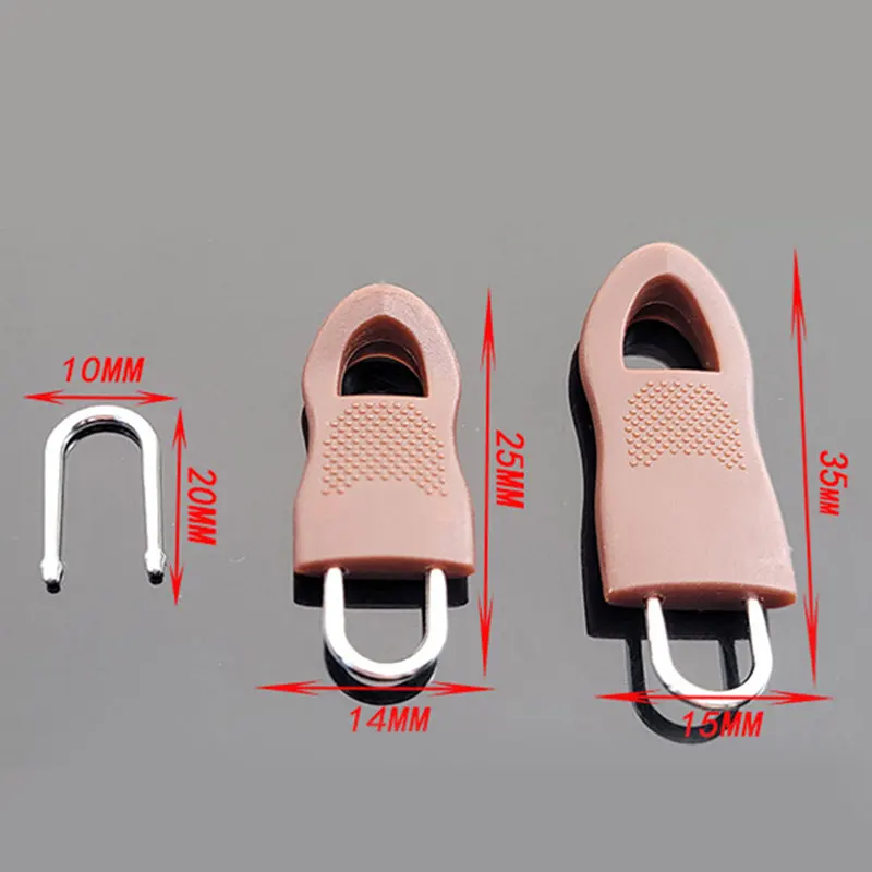 5PCS/Set Detachable Metal Zipper Pull Tags Zip Fixer for Clothes Black Puller Slider Travel Bag Suitcase Tent |