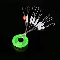 simpleyi 10pcslot fishing bobber float 8 in 1 black rubber oval stopper space bean connector fishing line tackle accessories