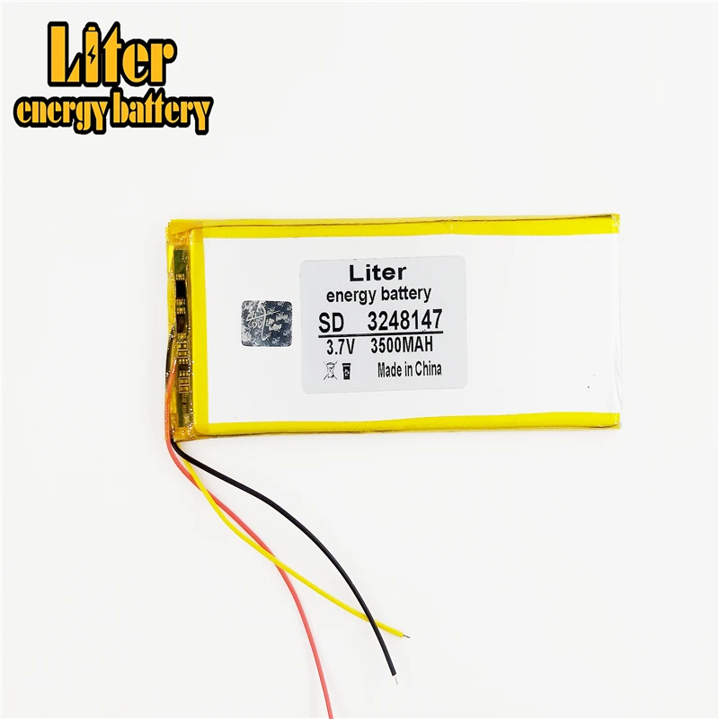 

3 line new polymer batteries 3248147 3500mAh 3.7V thium battery Irbis tx18