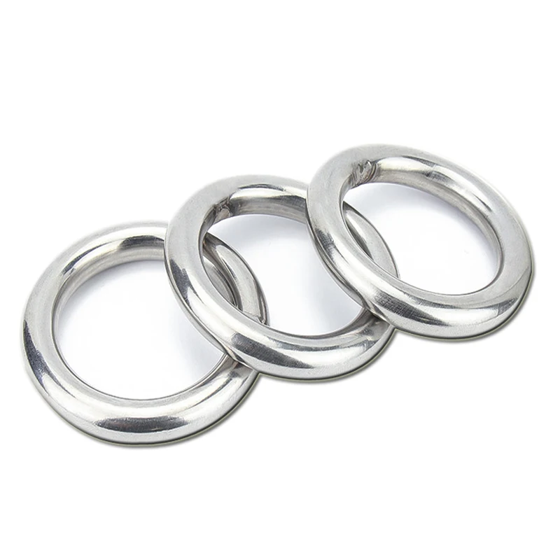 

304 stainless steel solid welded O-ring ring solid welded steel ring hammock yoga connecting ring steel ring