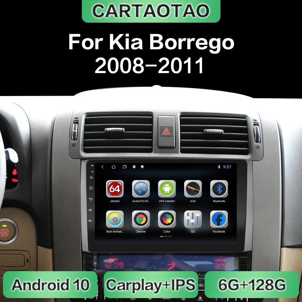 Автомагнитола на Android 10 0 с GPS навигацией Wi Fi мультимедийный плеер CarPlay для Kia Borrego