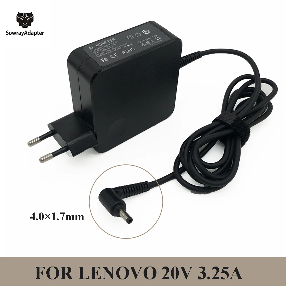 

New 20V 3.25A 65W 4.0*1.7mm For Lenovo laptop charger adapter IdeaPad 310 110 100s 100-15 B50-10 YOGA 710 510-14ISK .