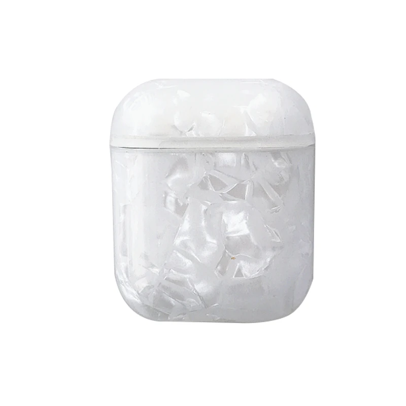 White Чехол OTTWN для Apple AirPods, ракушка, чехол для наушников Airpods, чехол Ins shell grain IMD, силиконовый чехол для телефона Apple - Цвет: White