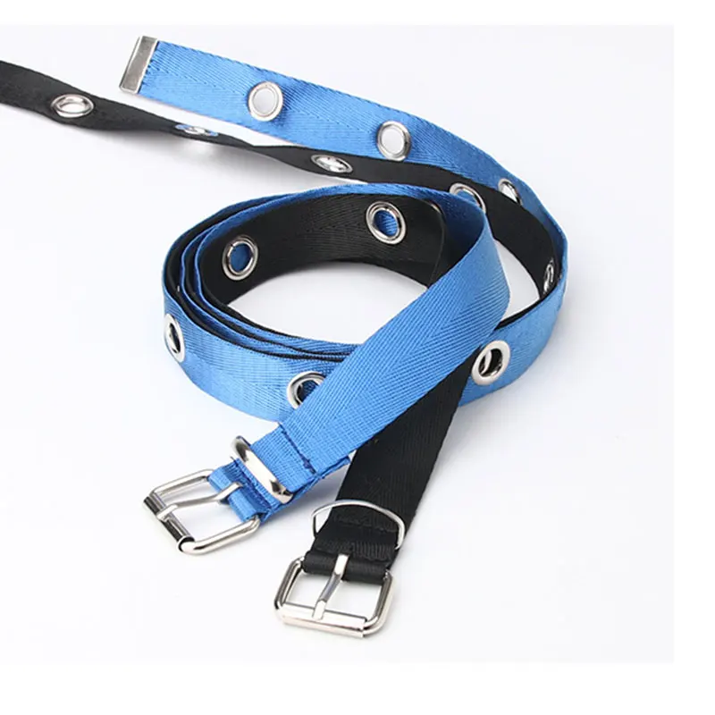 Ремень с металлической пряжкой в стиле унисекс брезентовый пояс круглой длинный