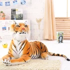 Реалистичные Плюшевые игрушки 40-120 см, тигр, леопард, мягкие дикие животные, имитация белого тигра, ягуар, кукла, детские подарки на день рождения