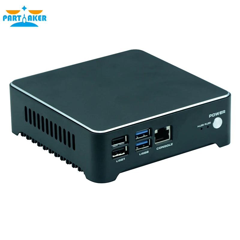 Мини-компьютер без вентилятора Partaker N1 Windows 10 Intel J1900 N2805 i5 4210Y Nano Nuc двойной Lan HDMI VGA VESA