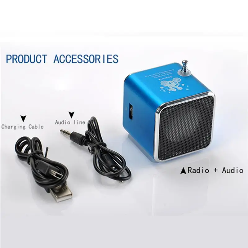 

TD-V26 SD/TF FM Radio Mini Speaker Portable Digital LCD Sound Micro bose Speaker Music Stereo Loudspeaker for Laptop Phone