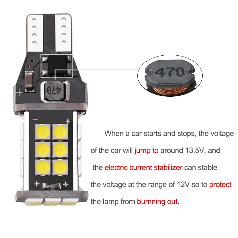 Автомобильная светодиодная лампа заднего хода Canbus супер яркая высокомощная