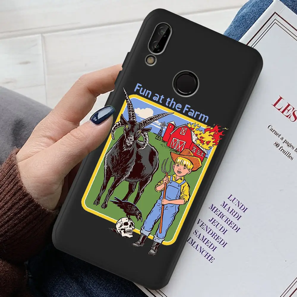 

Funny Halloween Summon Demons Graphic Phone Case For Huawei Honor 9X case P20 Lite P30 Pro P9 P8 P10 Honor 10 8X 20i Coque Funda