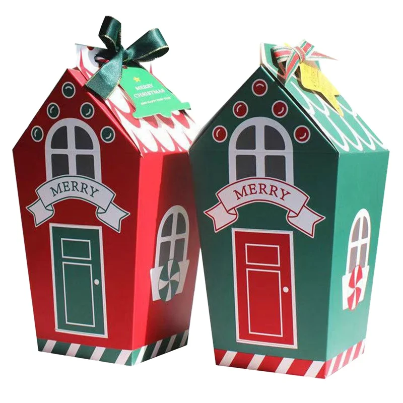 

Новинка 2020, подарочные пакеты с рождеством, вечерние подарочные коробки для конфет, рождественские товары для дома, 10 шт.