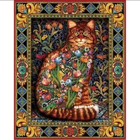 art cat 5d diy squareround diamond painting mosaic cross embroidery home decoration mural christmas gift new year