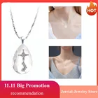 Женская цепочка с подвеской в виде креста с кристаллами