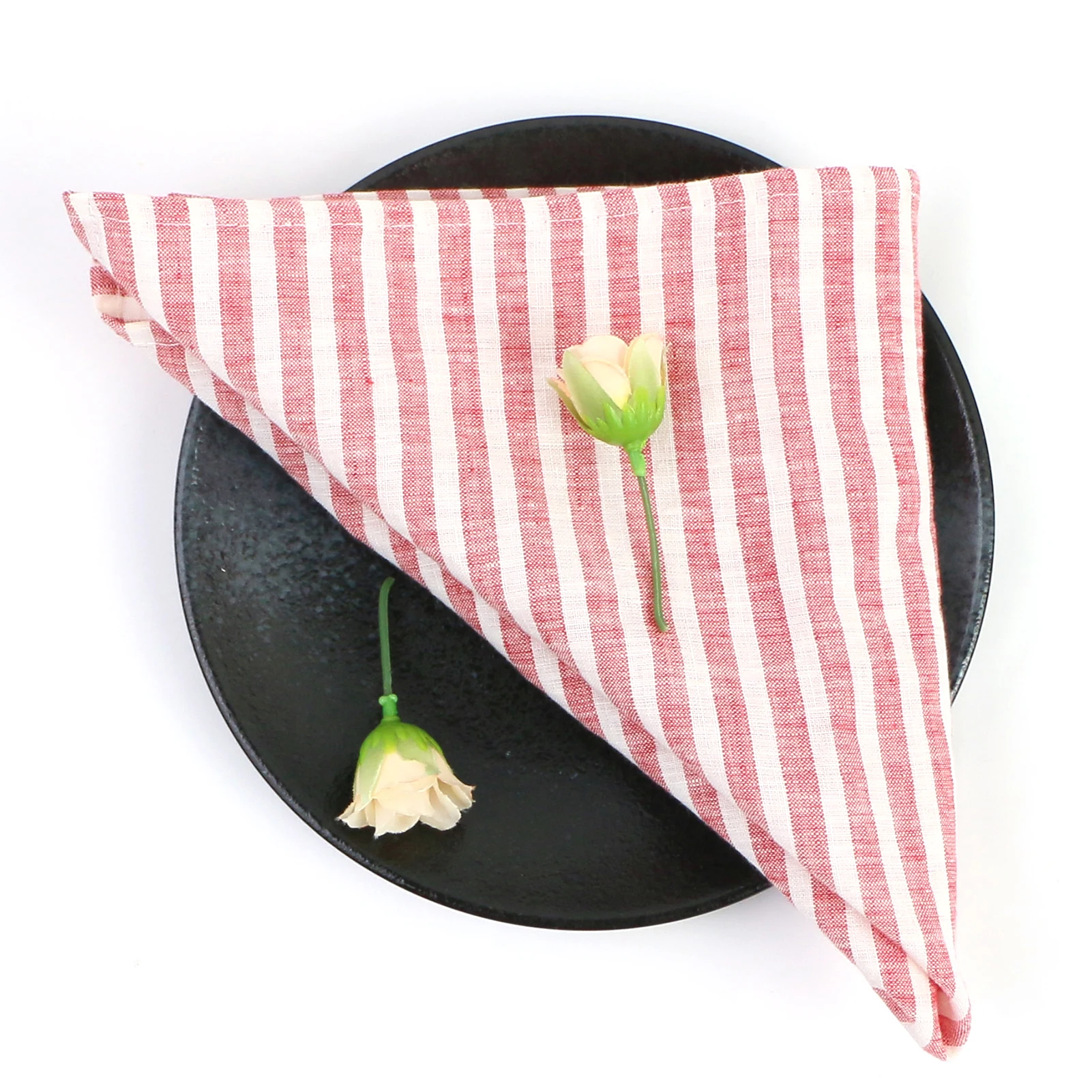 Servilletas de cena de 40x40cm, Juego de 4 paquetes de lino franc&eacute;s puro, tela suave de uso diario para mesa de cocina casera, fiesta de c&oacute;ctel-1
