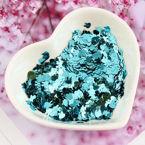 light blue Rabbit Ультратонкий кролик, блестки, дельфин, морская черепаха, ПЭТ, пайетки, лазерные блестки для ногтей, рукоделие, Свадебный декор, конфетти, 8 г - Цвет: light blue Rabbit