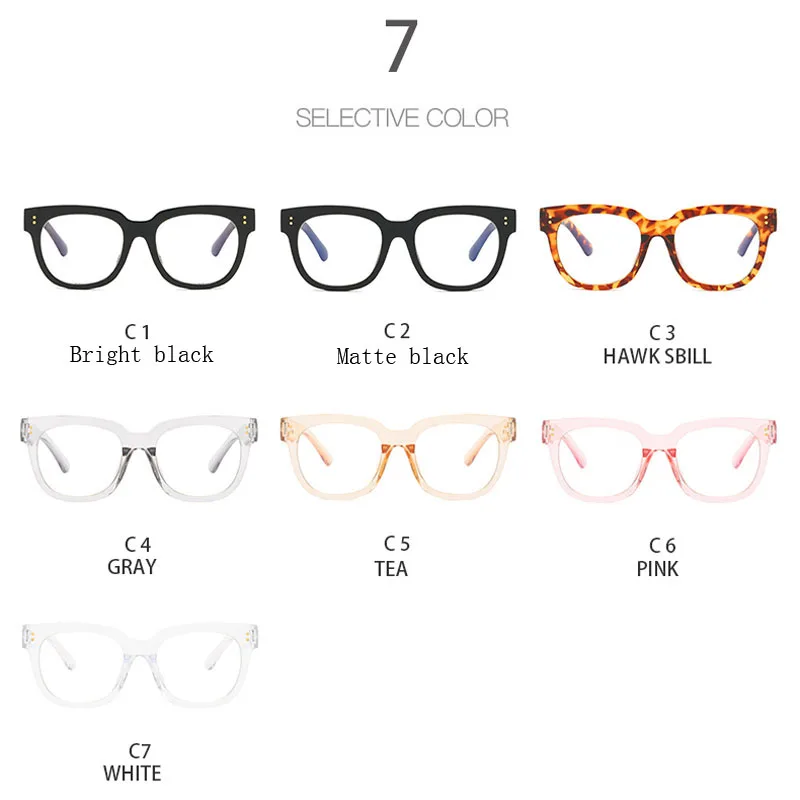 Очки большого размера с квадратной оправой для мужчин и женщин трендовые