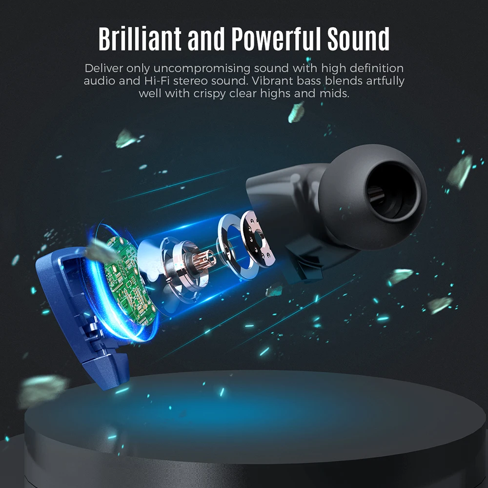 Mpow челюсти 4th Gen Bluetooth наушники с Портативный Чехол легкий Беспроводной Шейным
