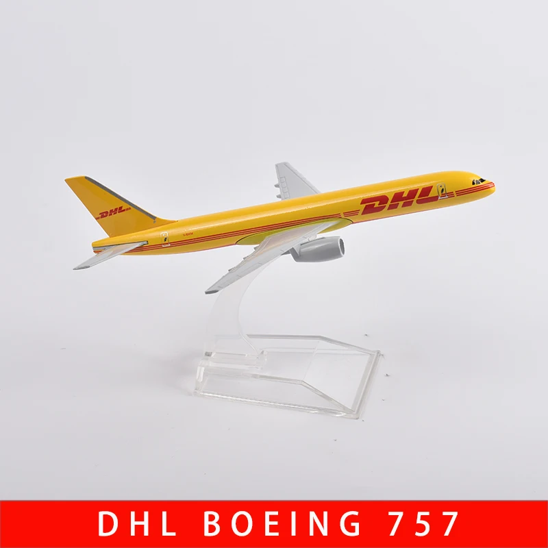 Джейсон пачка 16 см DHL Boeing 757 модель самолета Модель самолетов литья под давлением
