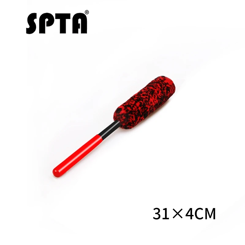 1pcs Size S SPTA Авто ступица колеса автомобиля Чистящая Щетка гибкая 3 шт. длинная ручка Премиум Шерсть щетки для чистки обода мягкое волокно Чистка шин автомобиля щетка - Цвет: 1pcs Size S