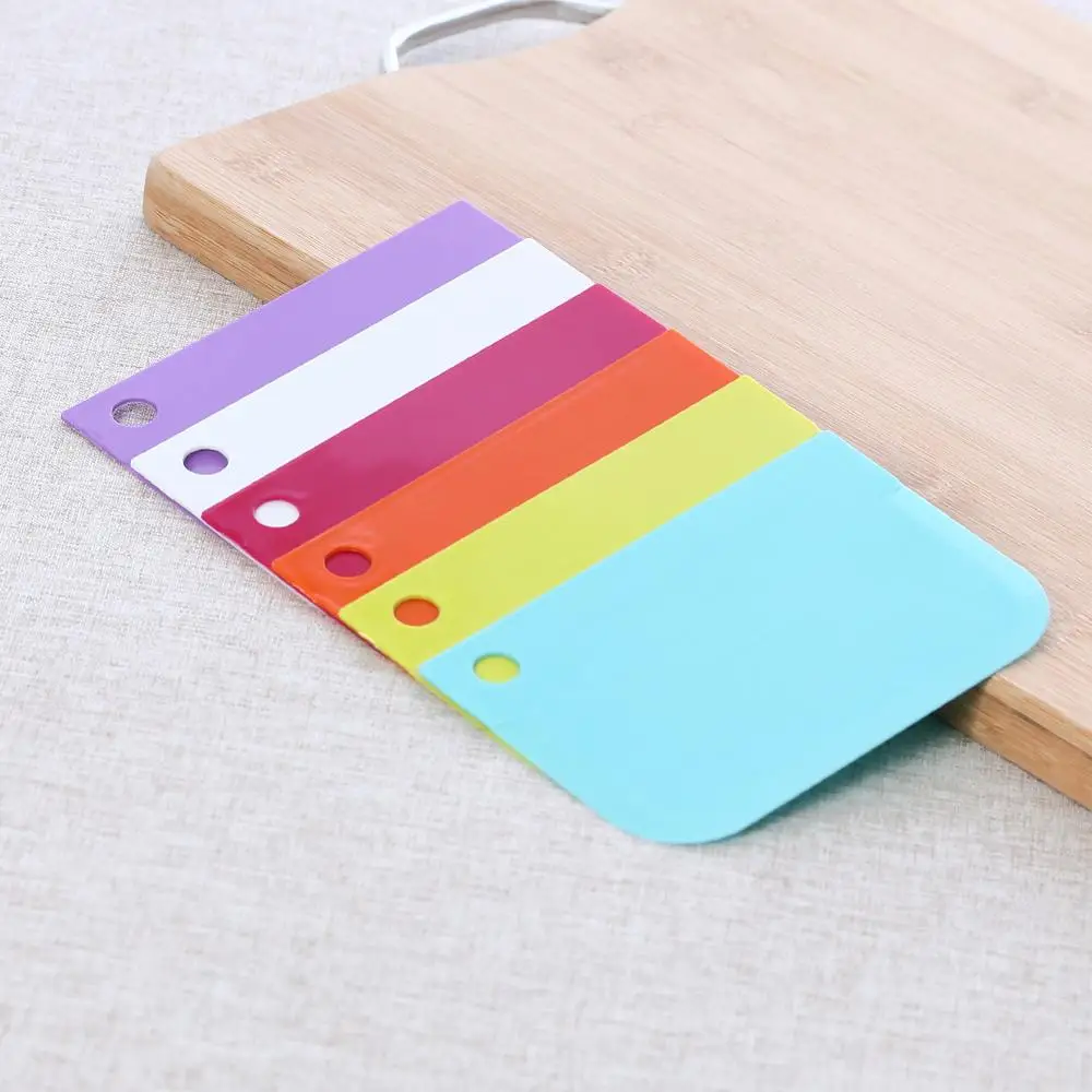 

Portable 6PCS/Set Plastic Cake Scraper Decorating Tools Dough Icing Scrappers Kitchen Cake Decorating Accessorie