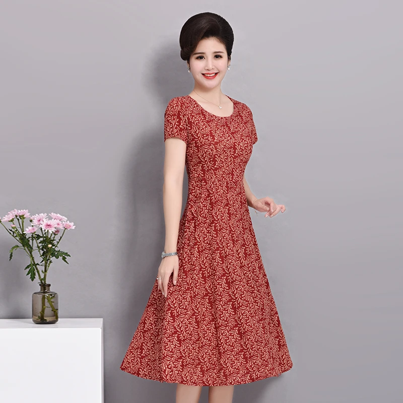 Летние Платья с цветочным принтом для женщин круглым вырезом и короткими