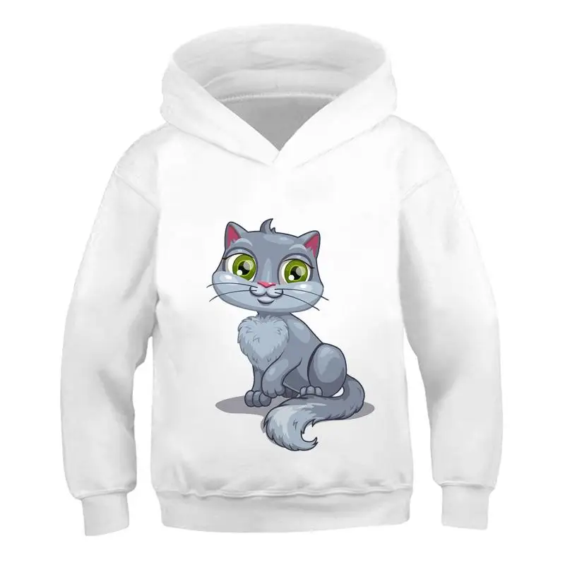 

cute Cat girl cotton Hoodies Sweatshirt Kawaii Pink Prints Pattern Long Sleeve Pullover autumn Winter Harajuku Street style top