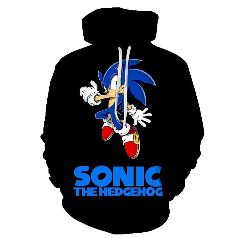 picture color Sonic 3D Модный пуловер худи Повседневная Толстовка с длинными рукавами 3D Одежда для мальчиков и девочек тонкий стиль детский свитер с героями мультфильмов - Цвет: picture color