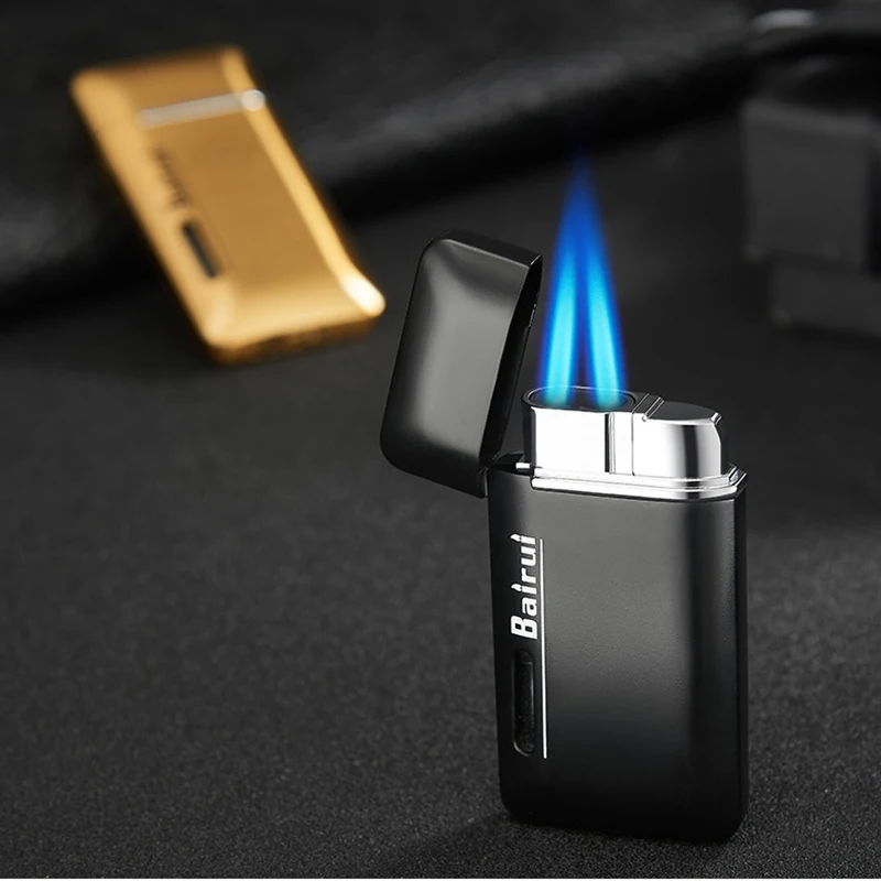 Двойной прямо в огонь творческий маленькая металлическая ветрозащитная