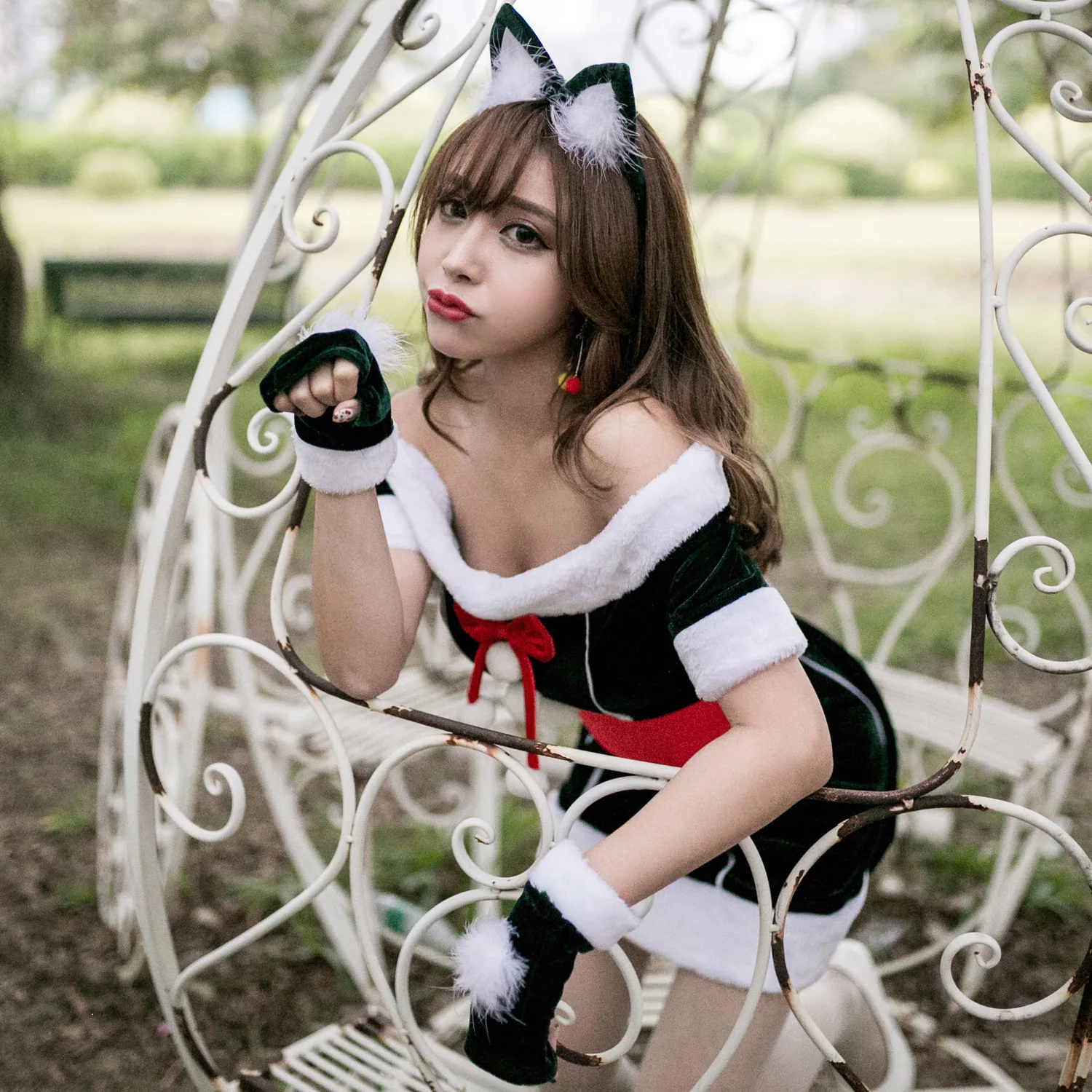 

Christmas Costume Sexy Cute Kitty Cosplay Dress Holiday Party Game Clothing Kawaii Anime Performance Halloween Costumes Winter