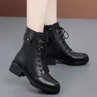 Зимние ботинки на толстом каблуке, бархатные ботинки Martn, женские нескользящие короткие ботинки, женская обувь для мам из искусственной мягкой кожи