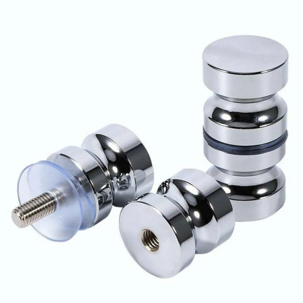 

Single Groove Knobs Stainless Steel 2 Pack 30mm Brushed Door Glass Shower