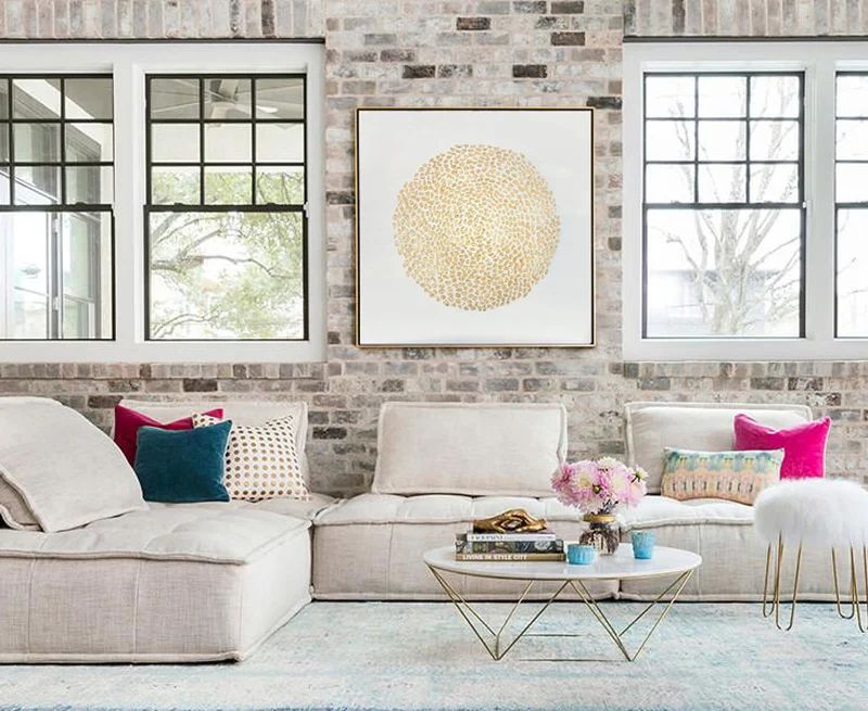 Goede Grote Canvas Art Abstract Schilderen Wall Art Canvas Schilderij Moderne Kunst Minimalistische Kunst Woonkamer Decor Wit En Goud Contoured
