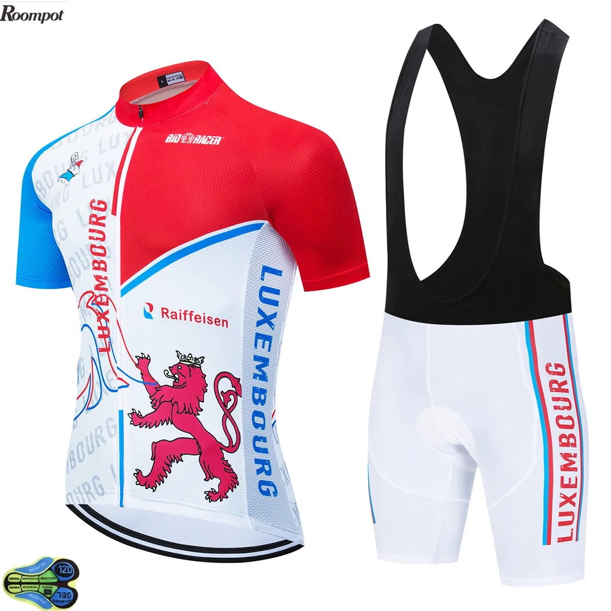 Люксембург сборной Мужчины Велоспорт Джерси Pro одежда Набор велосипед