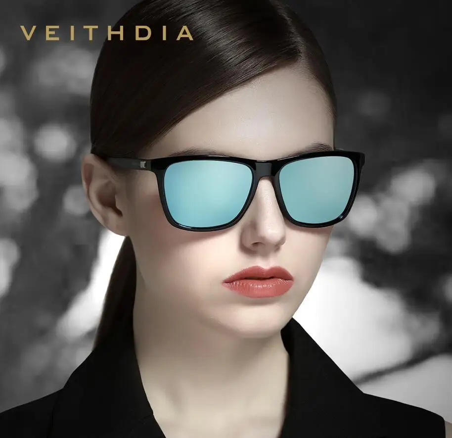 Бренд VEITHDIA унисекс Ретро стиль алюминий + TR90 солнцезащитные очки поляризационные